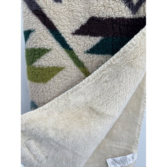 NWT Pendleton Jewel Tones Multicolor Sherpa Throw Fleece Blanket Southwest Aztec - Picture 7 of 7